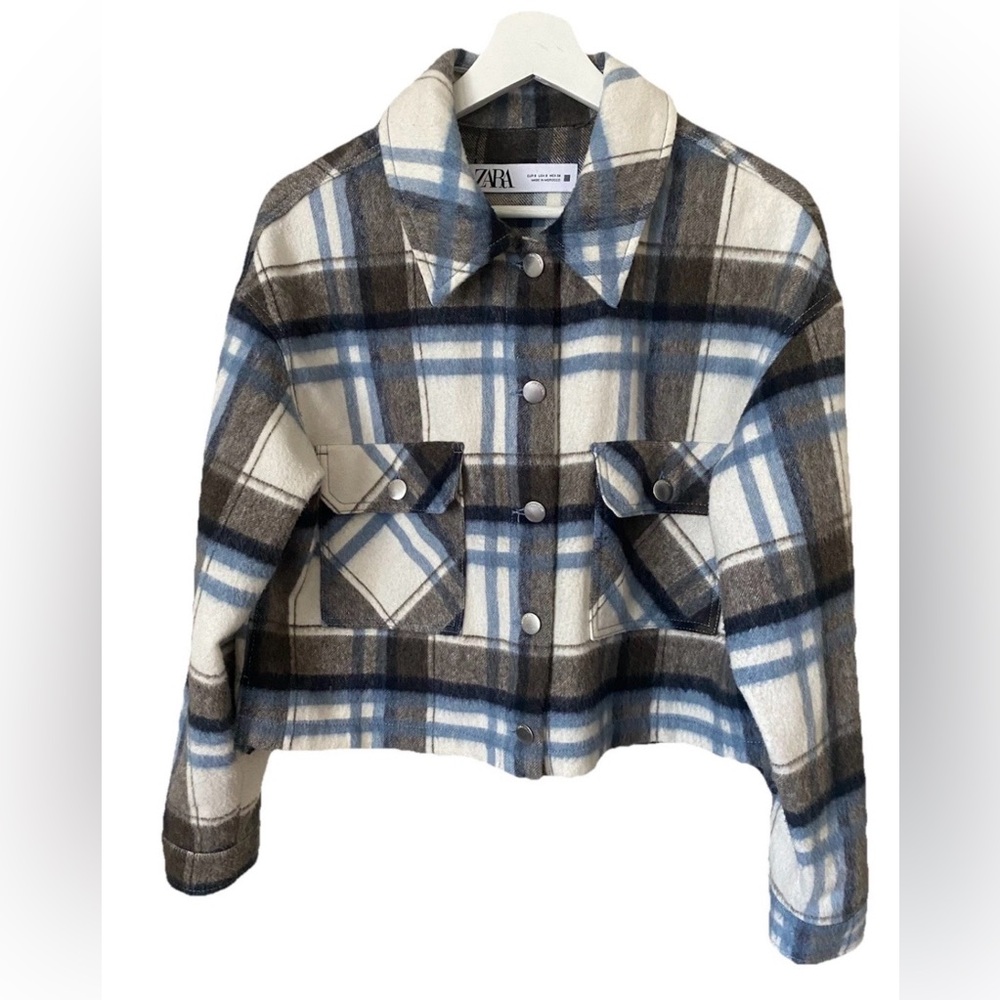 Zara Women’s Plaid Cropped Jacket